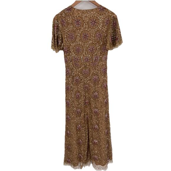 ZARA WOMAN Gold Sequin Dress Special Edition Small Party Formal Wedding NWT - Picture 9 of 16